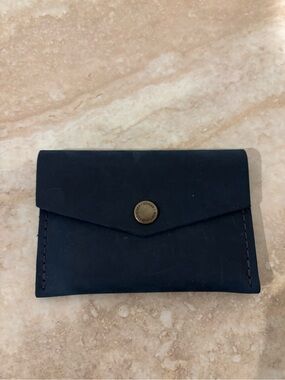 Portland Leather Navy Card Wallet